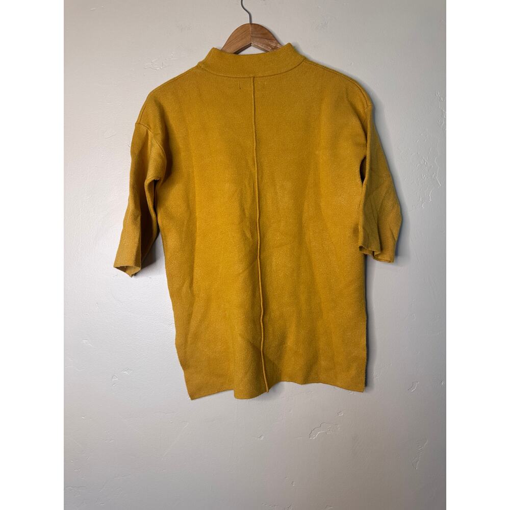 Rachel Zoe Super Soft Gold 3/4 Sleeve Sweater XS - Picture 4 of 5
